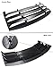2-Piece Style Unpainted Matte Black Rear Glass Window Windshield Louver Cover Compatible with 2011-2024 Dodge Charger R/T SRT Hellcat 4 Door Sedan