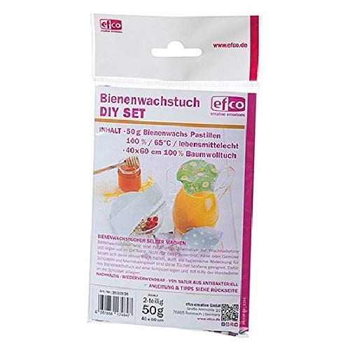 efco 3503999 Bienenwachstuch DIY Set, 50 g / 2-teilig, Natur – Miniatur