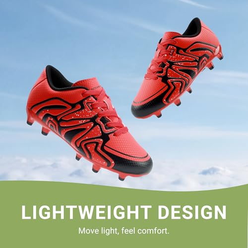 DREAM PAIRS Boys Girls Baseball Soccer Cleats,Red,11 Little Kid - image 6