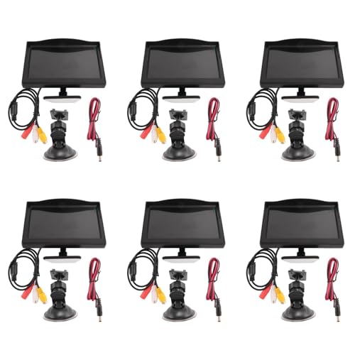 Caméra de recul écran 5 pouces LCD HD TFT 800x480 avec double support vidéo voiture