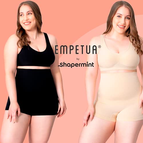 Shapermint High Waisted Body Shaper Boyshorts Tummy Control Waist Slimming And Back Smoothing Shapewear For Women Plus Size Black #TOP2