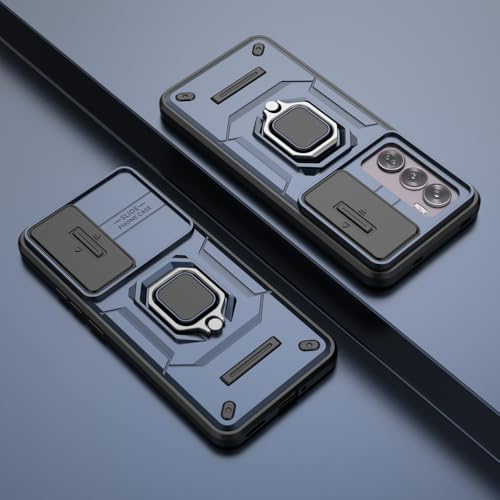Étui Oppo Reno 12 Pro 5G de haute précision avec clapet caméra bleu - 4