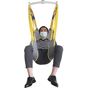 Tilband voor takel, beenheffer Herbruikbare draagband voor het hele lichaam Verdeelde beentilband met hoofdsteun, patiënt Ouderen Zittende overdrachtsriem Lift Sling Shifting Machine voor ouderen Bari