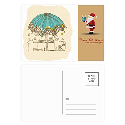 Cartes postales Père Noël dentelle lot de 20 pour correspondance de fête