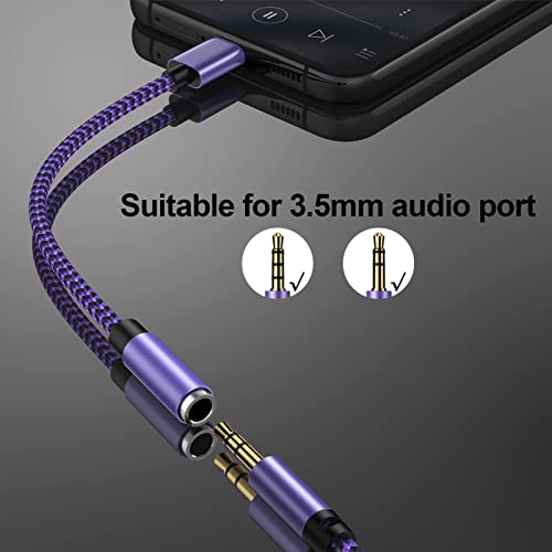 Android Usb C To 3.5Mm Jack Audio Adapter Type C To Aux Female Headphone Adapter Cable Cord 2 Pack For Samsung Galaxy A54 A34 S23 Ultra A53 S22 S21 Fe S20 S10,Note 20 Google Pixel 7A 7 7 Pro 6A 6 5 Xl #TOP1
