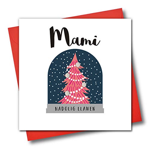 Welsh Mum Christmas Card, Nadolig Llawen Mam, Presents