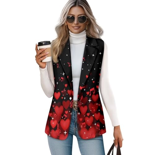 Women Vest Lightweight Blazer Vests V Neck Jacket S-5XL