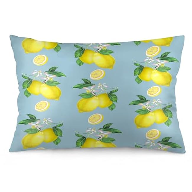 Yellow and White Striped Standard Pillowcases 20x26 Inch White Yellow Stripes Pattern Printed Pillow Case Soft Lumbar Throw Pillow Covers for Bed Sofa Couch Rectangle Oblong