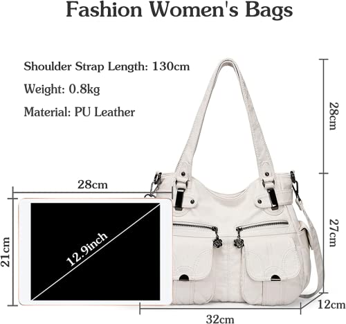 Image of FANDARE Large Hobo Bags Women's Crossbody Shoulder Bag Vintage Satchel Purse