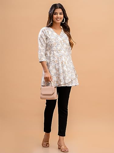 Image of feranoid Women Cotton Angrakha Kurti