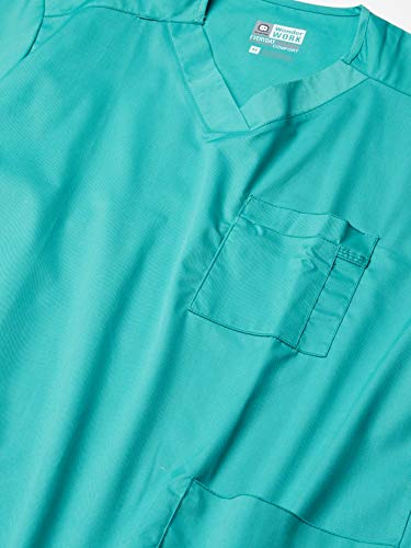 Wonderwink Men's V-Neck Top Shirt, Surgical Green, X-Large #TOP2