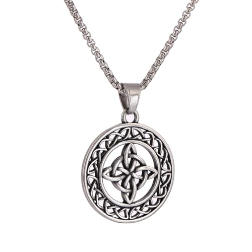 NIGHTCRUZ Witch Knot Necklace, Celtic Knot Pendant with Magic Knot