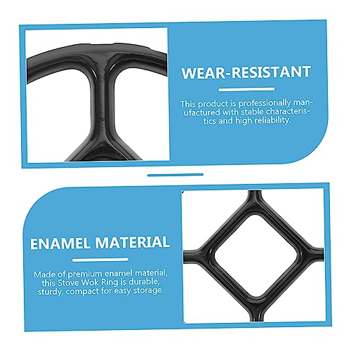 Mikinona 2 Peças Suporte Auxiliar Para Panela Pequena Suporte De Fogão A Gás Wok Trivet Range Grade