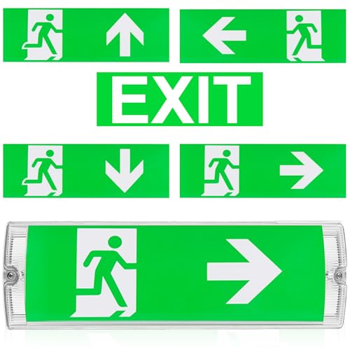 Panneau de sortie de secours LED étanche IP65 à 100 perles avec signalisation modulable