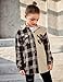 Arshiner Girls Casual Plaid Shacket Button Down Long Sleeve Blouse Shirt Shacket Trendy Fall Spring Outfits Size 8