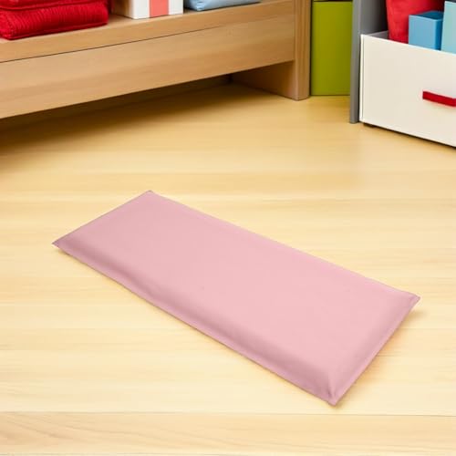 Panel acolchado anticolisión para evitar golpes en la cama infantil con este protector rosa claro 5