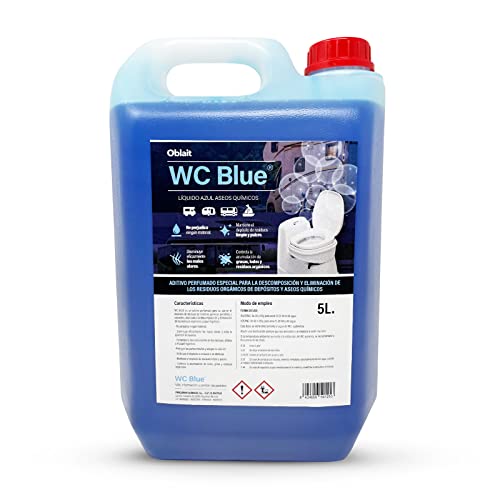 WC Blue 5 L. aditivo para aguas negras, depósito de residuos, Sanitary Fluid para caravanas