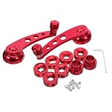 Manivelle de lève-vitre universelle pour automobile : les manivelles en aluminium sont fournies avec trois adaptateurs pour s’adapter à de nombreuses applications. poignée de lève-vitre rouge