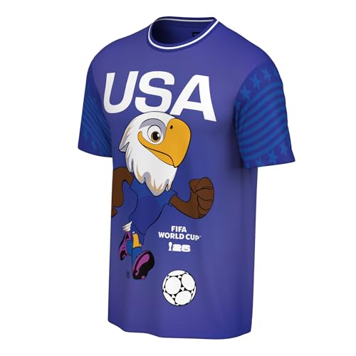 Outerstuff FIFA World Cup Mascots Short Sleeve Jersey Top, USA, Large Blue