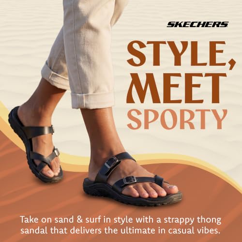 Image of Skechers Women's Reggae-carribean - Double Buckle Toe Thong Slide