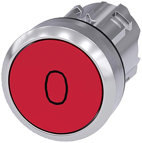 Bouton-poussoir rouge Siemens 22 mm en métal brillant protection IP69K