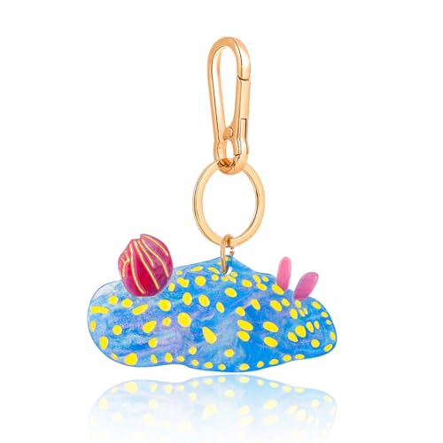Personalized Blue Sea Cucumber Keychain - Unique Eagle Ray &