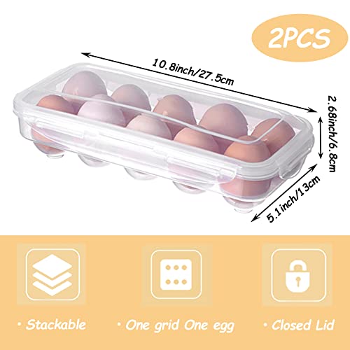 2 Pezzi Porta Uova da Frigo, Contenitore per Uova