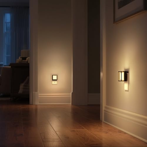 Image of DORESshop LED Night Light, Night Lights Plug Into Wall [2 Pack] with Dusk-to-Dawn Sensor, Dimmable Nightlights, Adjustable Brightness for Bathroom, Hallway, Bedroom,Kids Room,Stairway,3CCT