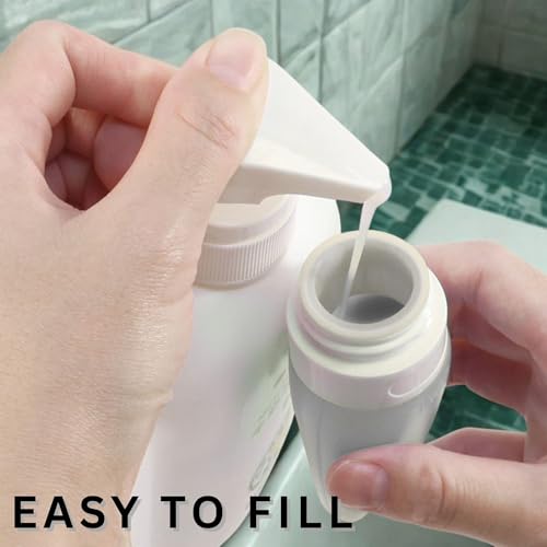 Image of Hian Travel Bottles Kit for Toiletries - Leak-Proof, Refillable & Squeezable Silicone Containers Set (Multicolor, Pack of 4) - Perfect Toiletry Organizer for Shampoo, Lotion & Cream