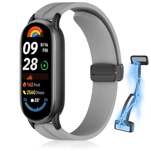 [RicYeel] ���C�t�� �V���R���o���h Xiaomi Smart Band 10/9/8 �Ή� �����x���g mi band 10 9 8 �p �}�O�l�b�g�t�� �����ȒP �_�炩�� �X�g���b�v �X�|�[�c �ւ��x���g (�X�^�[���C�g)