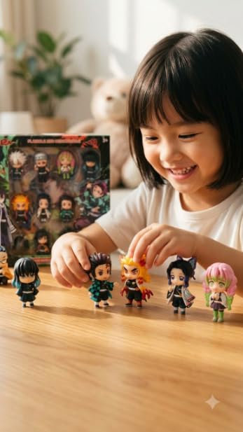 Image of Anime Style Mini Action Figure Set of 10 | Chibi Collectible PVC Figures | Desktop Decoration Toy for Kids & Collectors (Naruto)