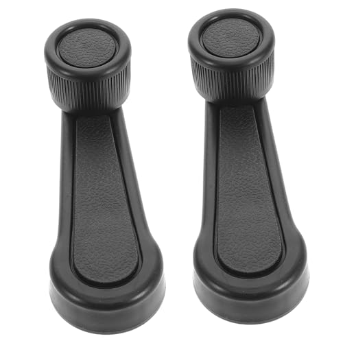 Ciieeo Manivela para Ventana Manual 2 Piezas de Repuesto Negra Instalación Fácil para Camiones, Furgonetas y Uso en Puertas de Automóvil