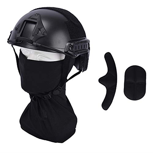 Loogu Airsoft Helmet, Fast Mh Type Bump Tactical Protective Gear For Outdoor Activities With 12-In-1 Face Mask #TOP1