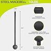 ProsourceFit Steel Macebell, Heavy Duty Steel Mace, Workout Mace with Non-Slip Grip for Gada, Strength and Core Training