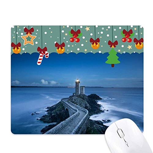 Tapis de souris ocean avec motif tour sombre en caoutchouc antiderapant