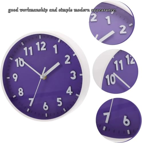 Reloj de pared moderno para ver la hora fácilmente en el dormitorio con esfera verde de 8" 3