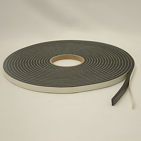 Jvcc Scf-01 Low-Density Pvc Foam Tape [Single-Sided, Closed Cell]: 1/4 In. X 75 Ft. X 1/8 In. Thick (Black) #TOP6