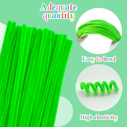 Image of VZF Fruit Green Pipe Cleaners Craft,Creative Craft Pipe Cleaners for Flower Making,Chenille Stems Crafting Pipe Cleaners Artificial Flowers,Craft Supplies for Home Festivals DIY,Christmas Decoration