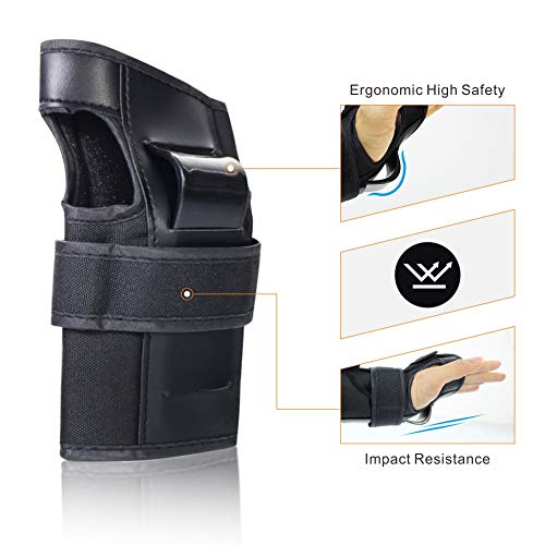 image for LANOVAGEAR Knee Elbow Pads with Wrist Guard Adjustable Toddler to Adul