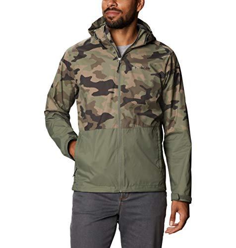 Columbia Men s Roan Mountain Rain Jacket, Cypress Trad Camo Cypress, X-Large
