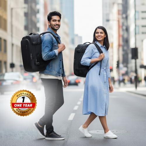 Image of KARRIER Vacuum Compression Backpack with Built-in System for Clothes & Gear Laptop Bags Backpacks for Men and Women 3-in-1 Space-Maximizing Organizer