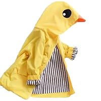 Tiuredx Toddler Baby Boy Girl Duck Rain Jacket Cute Cartoon Yellow Raincoat Hoodie Kids Coat Fall Winter School Outfit