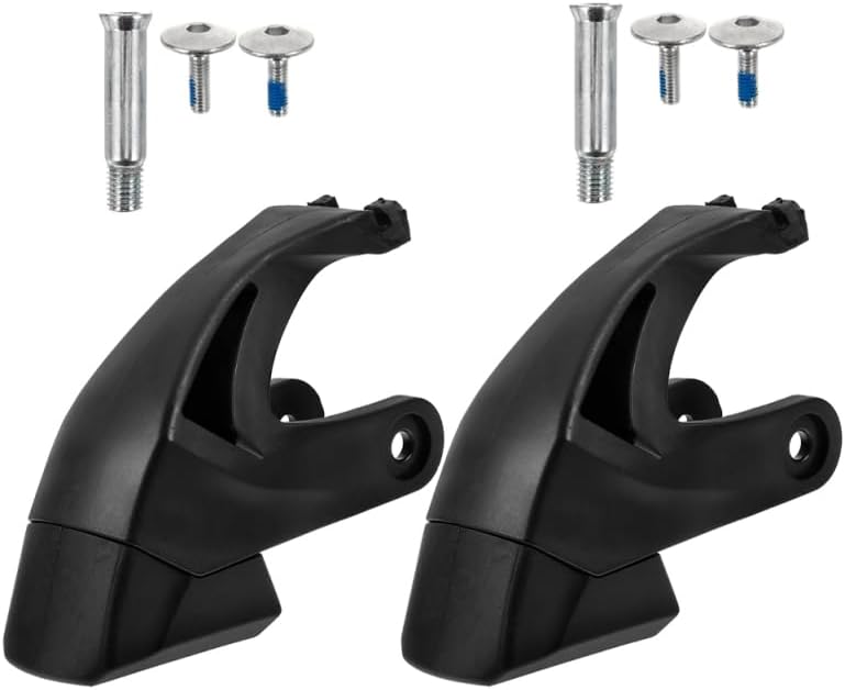 Angoily Inline Skate Brake Replacement Kit, 2 Sets Standard Brake Pad Inline Skates, Universal Stoppers for Roller Pads Replacement, Easy Install Rubber Parts with Screw, Rollers Skating Safety Black
