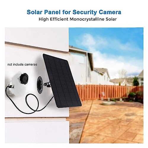 Cargador solar portátil de 5V para cámaras de seguridad con soporte ajustable de 360° 6