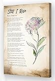 Wallpicss Still i Rise Wall Art Canvas Framed Motivational Poster Vintage Poem Wall Decor Prints Inspirational Quotes Poster for Home Decor 12x18 inches