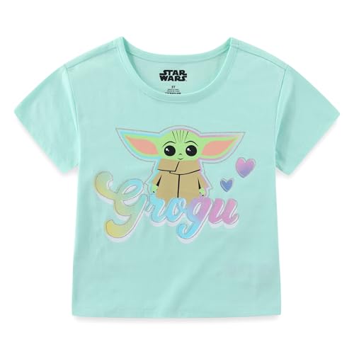 Image of STAR WARS Grogu Girls Short Sleeve T-Shirt and Bike Short Set for Toddler and Big Kids