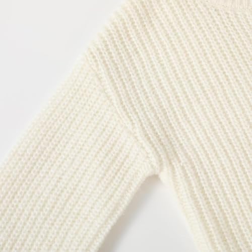 Girls' Button Knit Jacket, Soft and Warm, Round Neck Casual Sweater4