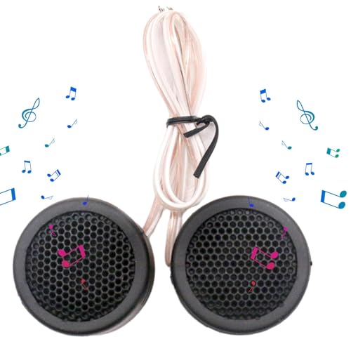 Tweeter Marino: Altavoz de Agudos de Alta eficiencia con cúpula de 500 W, bocina de Altavoz, Tweeter estéreo Fuerte y 2 parlantes Negros para automóvil para una excelente Experiencia Musical | El