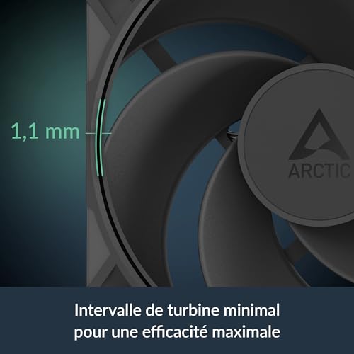 ARCTIC P12 Pro Reverse – 120 mm Premium-Lüfter mit Reverse Airflow, PWM-Lüfter mit Y-Kabelsplitter, 500-3000 rpm, 0 rpm <5% PWM, Hydrodynamisches Gleitlager, 4-Pin - Schwarz