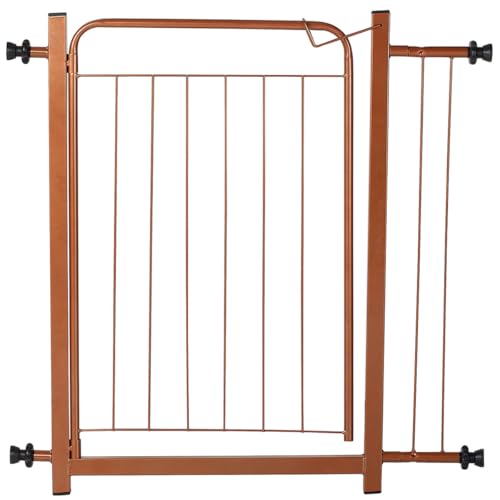 Portão Cachorro Pet Cercado Segurança para Cães e Bebês Largo 69 a 84cm com Extensor 10cm Cor Bronze